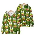thumbnail image 2 of Sanrio-Chaqueta con capucha estilo informal con cremallera, cárdigan con diseños de dibujos animados bonitos impresos de Keroppi My Melody Cinnamoroll, 2023, 2 of 4