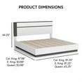 thumbnail image 7 of Furniture of America Misti Contemporary Wood Platform King Bed in White, 7 of 7