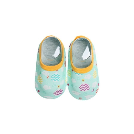 

Colisha Toddlers Kids Crib Shoes Prewalkers Floor Slippers Cartoon Sock Slipper Walking Comfort Socks Pull On Soft Shoe Light Green Hot Balloon 6.5C
