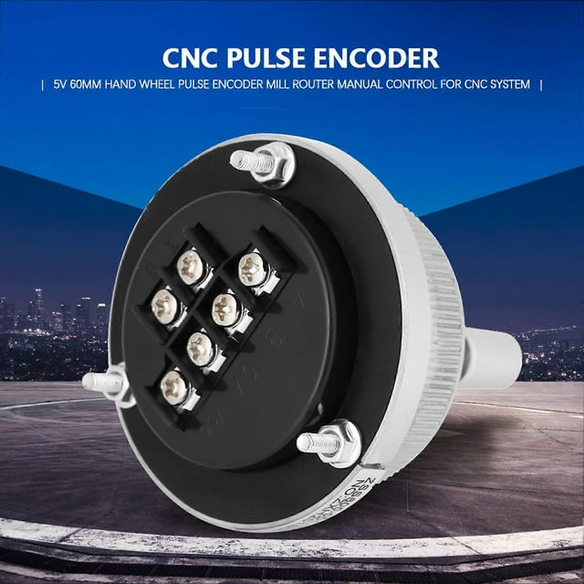 5V 60mm Handwheel Pulse Encoder for Milling Machine Router Hand Control for CNC System (White)