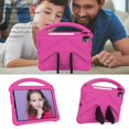 thumbnail image 4 of Nalacover Kids Case For iPad 10th Generation 10.9 inch,Stylish Kids Friendly Lightweight EVA Foam Rubber Hybrid Bumper Kickstand Shockproof Convertible Handle Protective Cover,Rose, 4 of 7