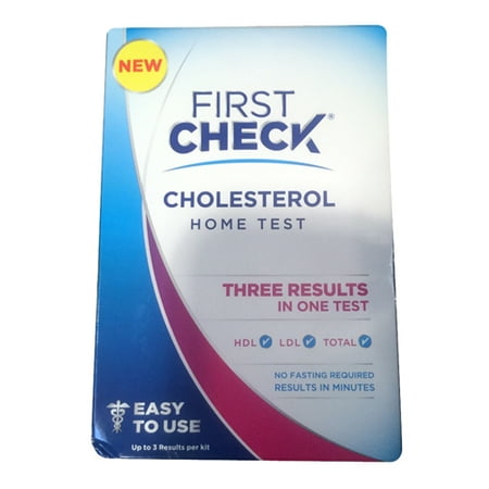 First Check 3 in 1 Cholesterol Home Test, 1 ea (Best Cholesterol Test Kit)