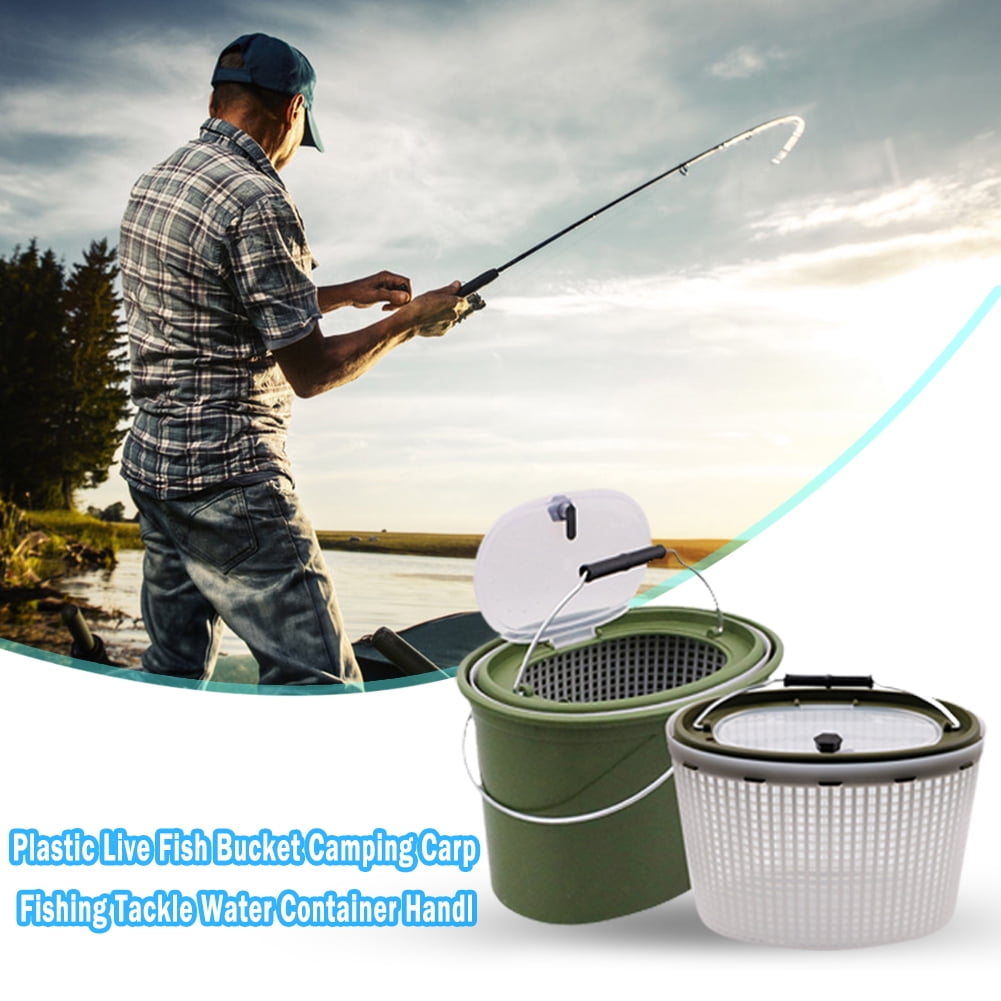 Portable Live Fish Bucket Outdoor Camping Fishing Tackle Storage