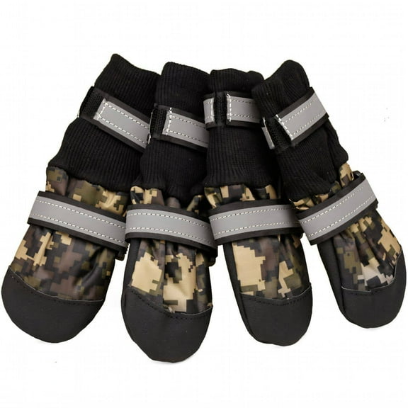 GASTROPOD 4Pcs Dog Shoes Non-Slip Sole Dog Boots Comfortable Waterproof Dog Boots for Winter 7x6cm,Multicolor
