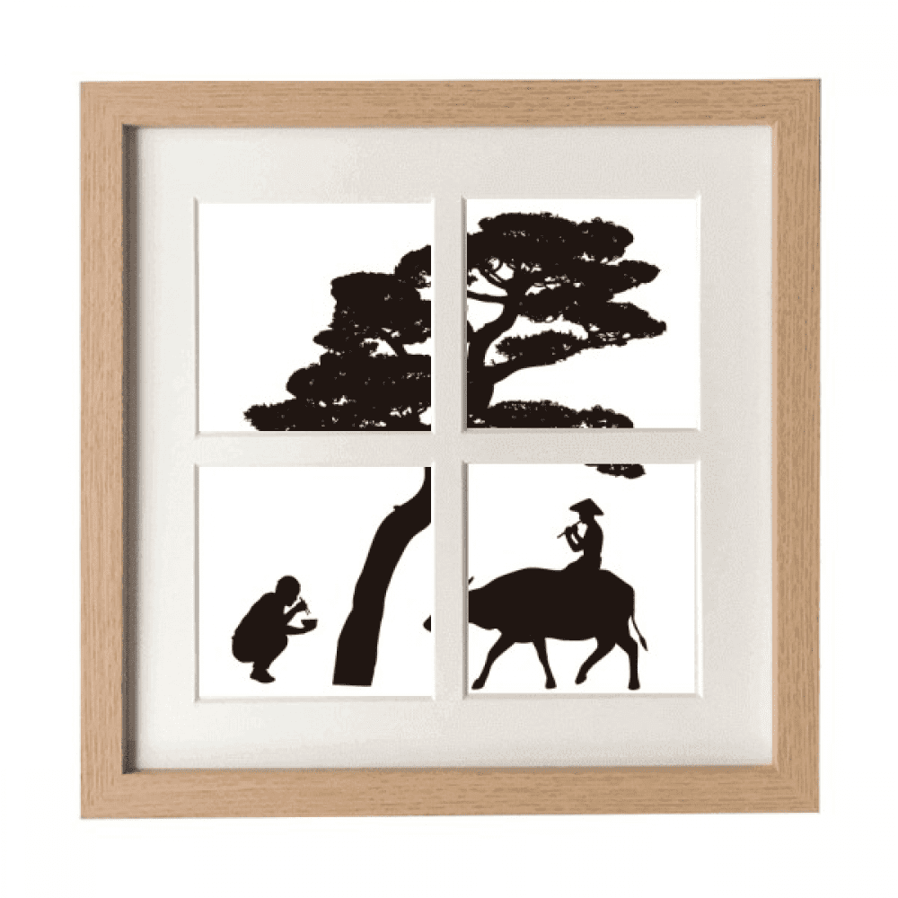 Chine Culture d'Arbre de Vache Cadre Cadre Mur Affichage 4 Ouvertures Image