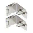 thumbnail image 3 of Cabinet Door Latch Lock Hasp Right Angle for Desks Doors Windows Silver Security 2Pcs, 3 of 3