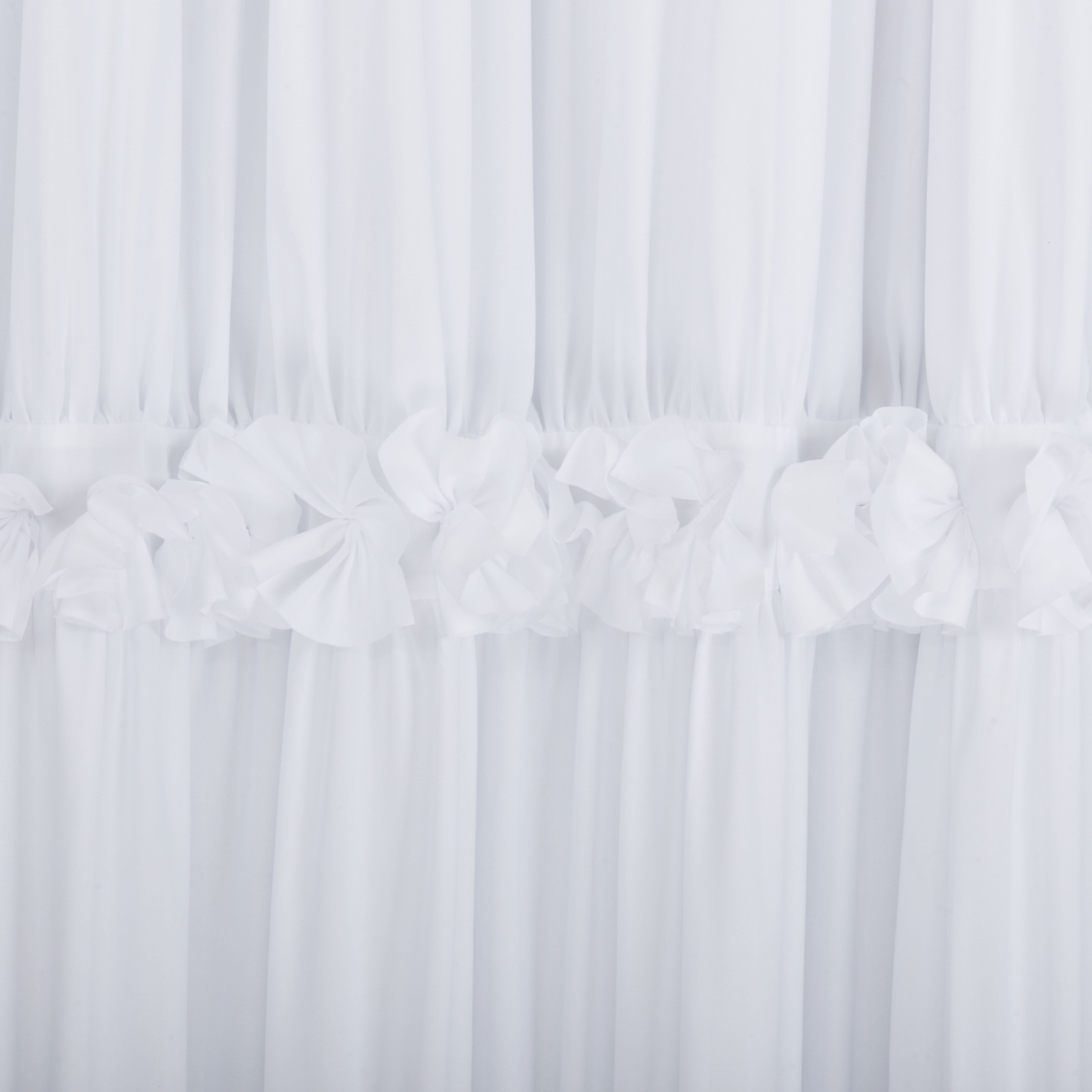HIG Uptown Modern White Solid Print Rod Pocket Blackout Curtains, 54" x 84" (2 Panels)