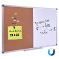 thumbnail image 2 of DexBoard 36 x 24 Inch Cork /Dry Erase Combo Board, Magnetic Presentation Whiteboard/Bulletin Combination Board, 2 of 10