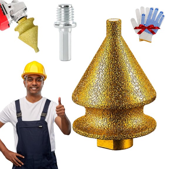 Diamond Chamfering Bit, 4-in-1 Tile Beveling Head, Brazed Diamond Head Drills, Enlarges, Grinds and Shapes Holes or Edges on Tile, Granite, Marble, Ceramic and Stone.