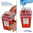 thumbnail image 3 of Contenedor para objetos punzantes Oakridge Products, 1 litro (paquete de 10), Biohazard, 3 of 6