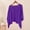 Dark Purple, variant on FKMJH Women's Casual Vacation Top Irregular Collar Solid Three Quarter Sleeve Cotton Linen Blouse Beach towel