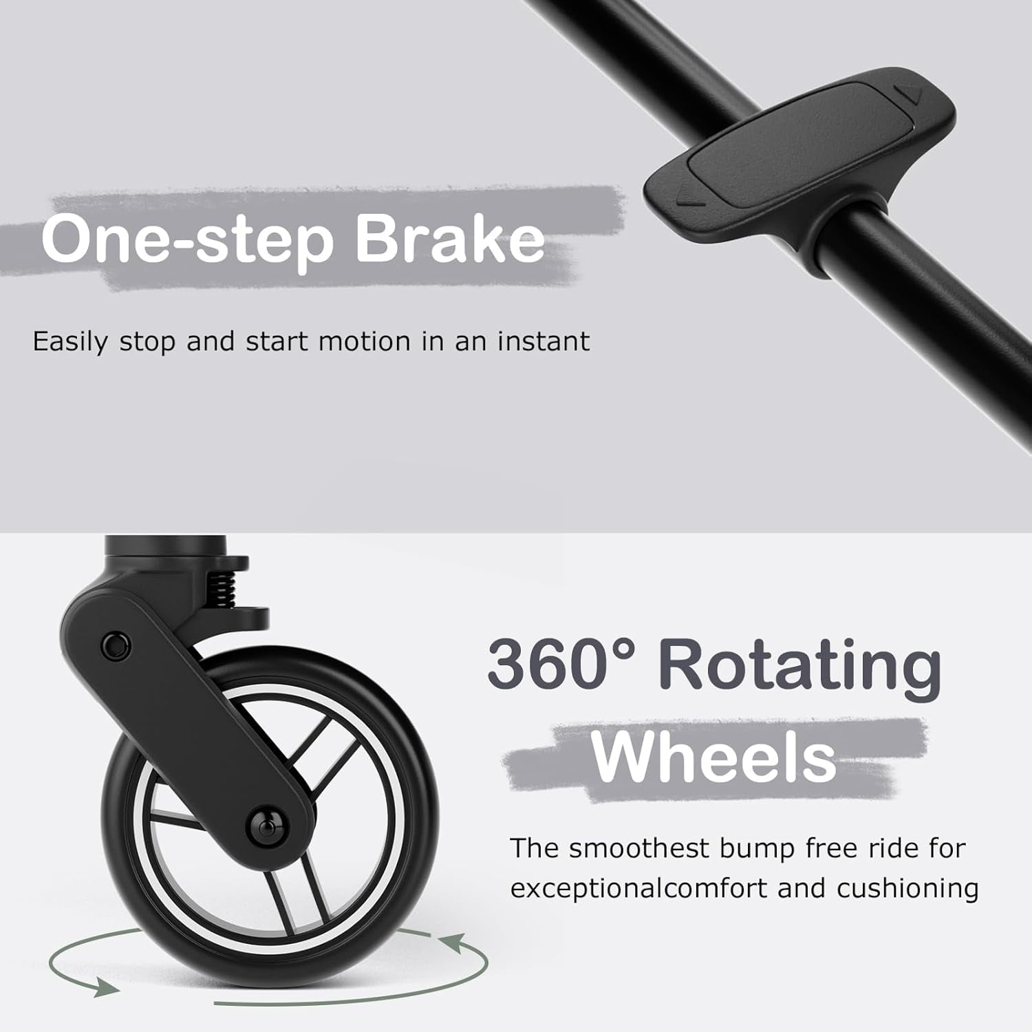 INFANS Lightweight Baby Stroller, 1 Second Fold, Compact Travel Stroller for Airplane with Aluminium Frame, Adjustable Backrest and Canopy, Foldable Infant Toddler Stroller