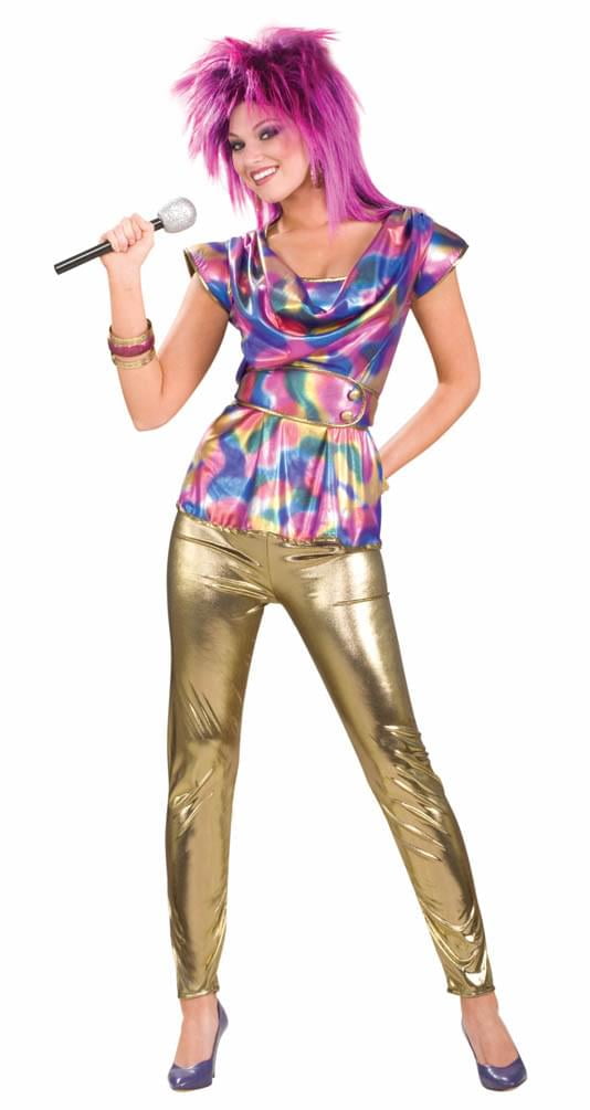 80 S Punk Rock Video Star Female Adult Costume Standard