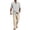 Grey*, variant on RUTAYY Men's Outfits Breathable Solid Color Long Sleeve Shirt with Button Pockets Comfortable Pants Yoga Casual Outdoor Wear Classic Travel Clothing Sets