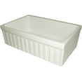 thumbnail image 7 of Farmhaus Fireclay Quatro Alcove Reversible Sink with a Fluted Front Apron and Decorative 2 1/2" Lip on One Side and 2" Lip on the Opposite Side, 7 of 7
