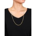 thumbnail image 4 of Miabella Unisex 14kt White Gold Oval Fancy Paperclip Link Necklace, 4 of 5