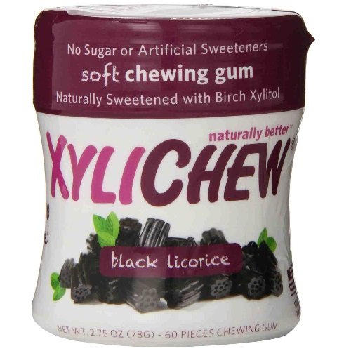 Xylichew Naturally Better SugarFree Chewing Gum, Licorice 60