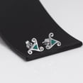thumbnail image 3 of LeCalla 925 Sterling Silver Stud Earrings for Women | Turquoise Triskele Studs Earrings, 3 of 7
