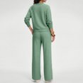 thumbnail image 3 of Womens 2 Piece Outfits V Neck Long Sleeve Sweatshirts & Casual Pocket Pants Sets Business Outdoor Running Outfits 2XL, 3 of 5