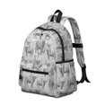 thumbnail image 2 of Highland Cow and Hat Print Cute School Backpack with Padded Back and Adjustable Shoulder Straps 13.4"x11"x4.7", 2 of 5