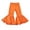 Orange, variant on TIREOW Toddler Baby Girls Bell Bottom Pants Elastic Waist Solid Color Oversize Hem Flare Pants Soft Knit Flare Trousers