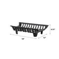 thumbnail image 2 of Modern Ember Essen 18″ Cast Iron Fireplace Log Grate – Heavy-Duty Wood-Burning Fire Pit & Wood Stove Log Rack, 2 of 3