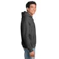 thumbnail image 4 of Hanes Men's Ecosmart Hoodie -WD17 Fleece Sweatshirt, Pullover Hooded Sweatshirt for Men, Charcoal Heather 2XL, 4 of 6
