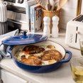 thumbnail image 2 of Lodge Cast Iron 3.6qt Enamaled Braiser Indigo, 2 of 5