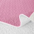 thumbnail image 5 of Homewish Swirl Wavy Twin Quilt Set,Geometric Abstract Twin Coverlet Set,Pink,2 Pieces, 5 of 7