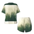 thumbnail image 5 of Picia Fog Forest Pajamas Sets for Women Soft Short-Sleeved Pjs with Lounge Shorts Two Piece Sleepwear-XX-Large, 5 of 9