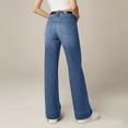 thumbnail image 4 of YIFUNIN Women's Slim Fit Slightly Flared Long Pants, Fashion Casual Jeans for Retro Style, Stretchy Comfortable Denim Trousers,Blue S, 4 of 6