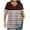 Brown, variant on Short Sleeve Tops for Women Casual Plus Size Shirts Tunic V Neck Pullover Color Block Summer Blouses Brown