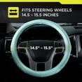 thumbnail image 5 of Auto Drive Faux Leather Steering Wheel Cover, Multiple Colors, Sage Green, 5 of 6