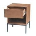 thumbnail image 6 of NPD Furniture Hathaway 18" 1-drawer Wood Nightstand in Newton Brown/Black, 6 of 7