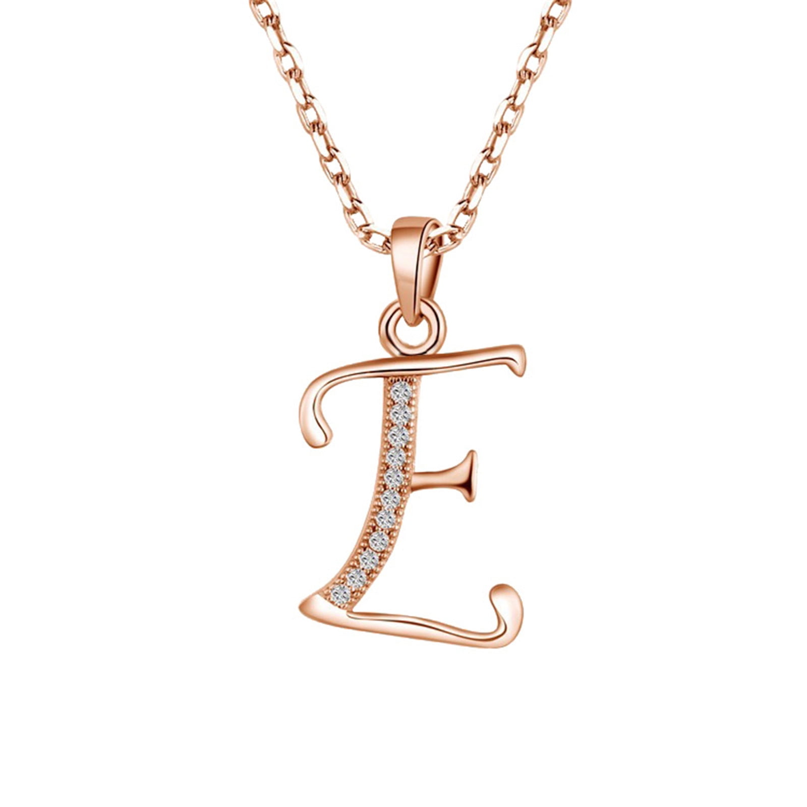 Customize Personalized Lucky Letter Combination Initial Clavicle Necklace Alphabet Charm Pendant Bridesmaid Jewelry for Women Girls