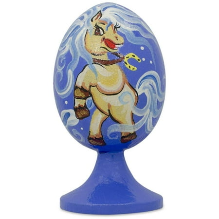 Wooden Pony - Pony Wooden Easter Egg Figurine