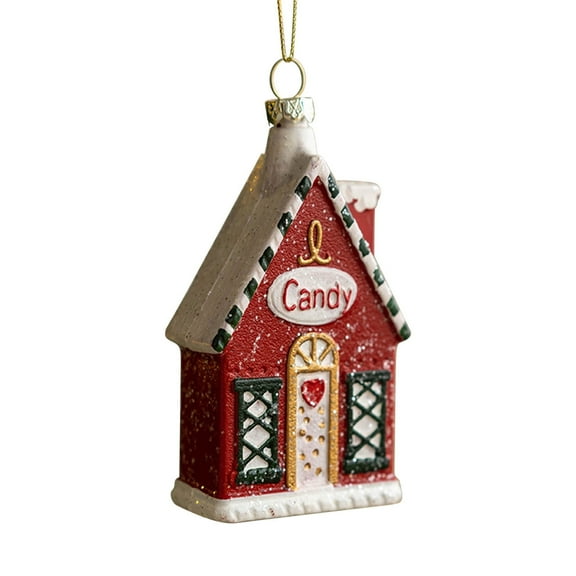 BOPORO Personalize Mini Plastic Drum Shaped Ornament, Christmas Special-shaped Ball Christmas Tree Pendant Christmas Decorations Car Decoration