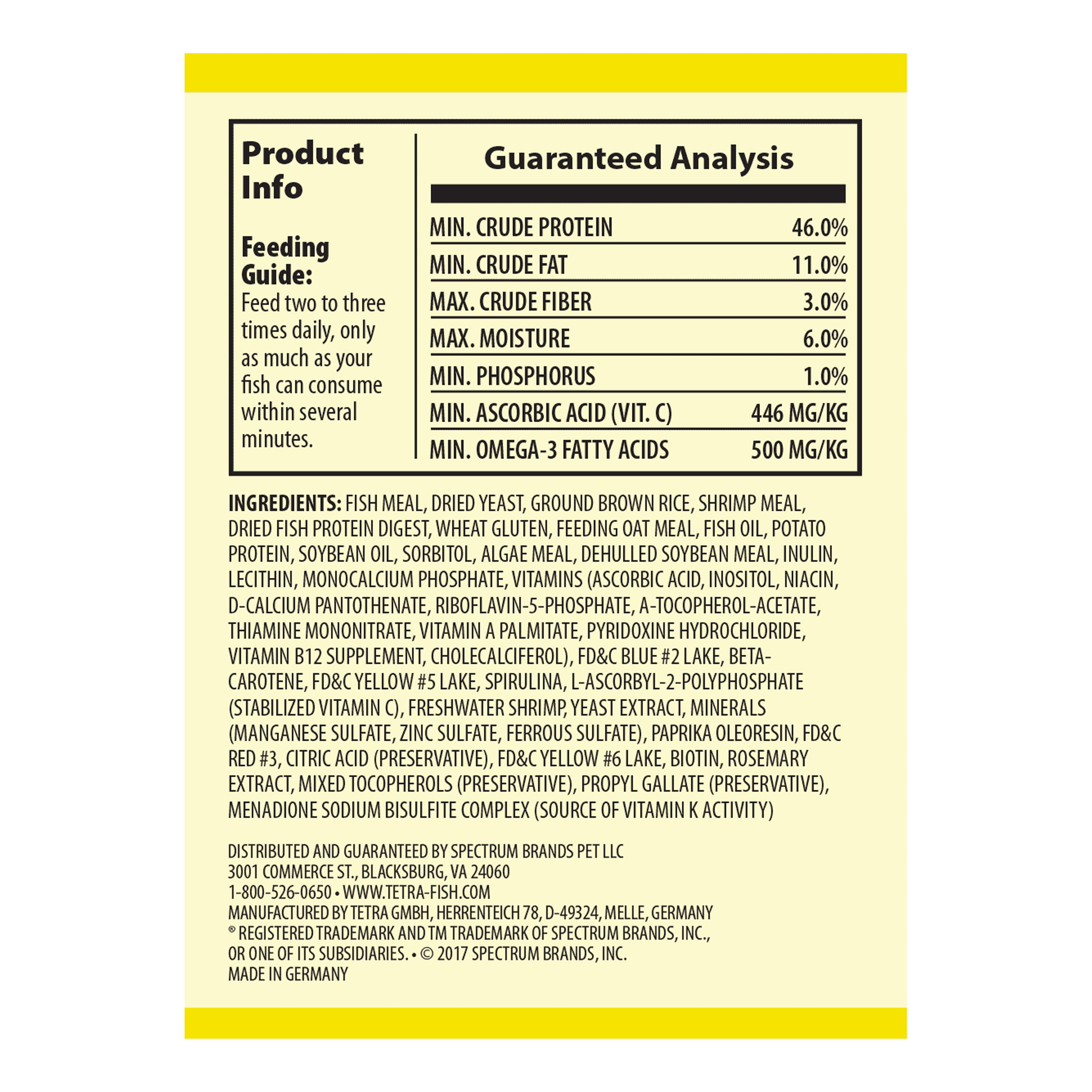 Tetra TetraMin Tropical Granules 3.52 oz, Nutritional Fish Food 