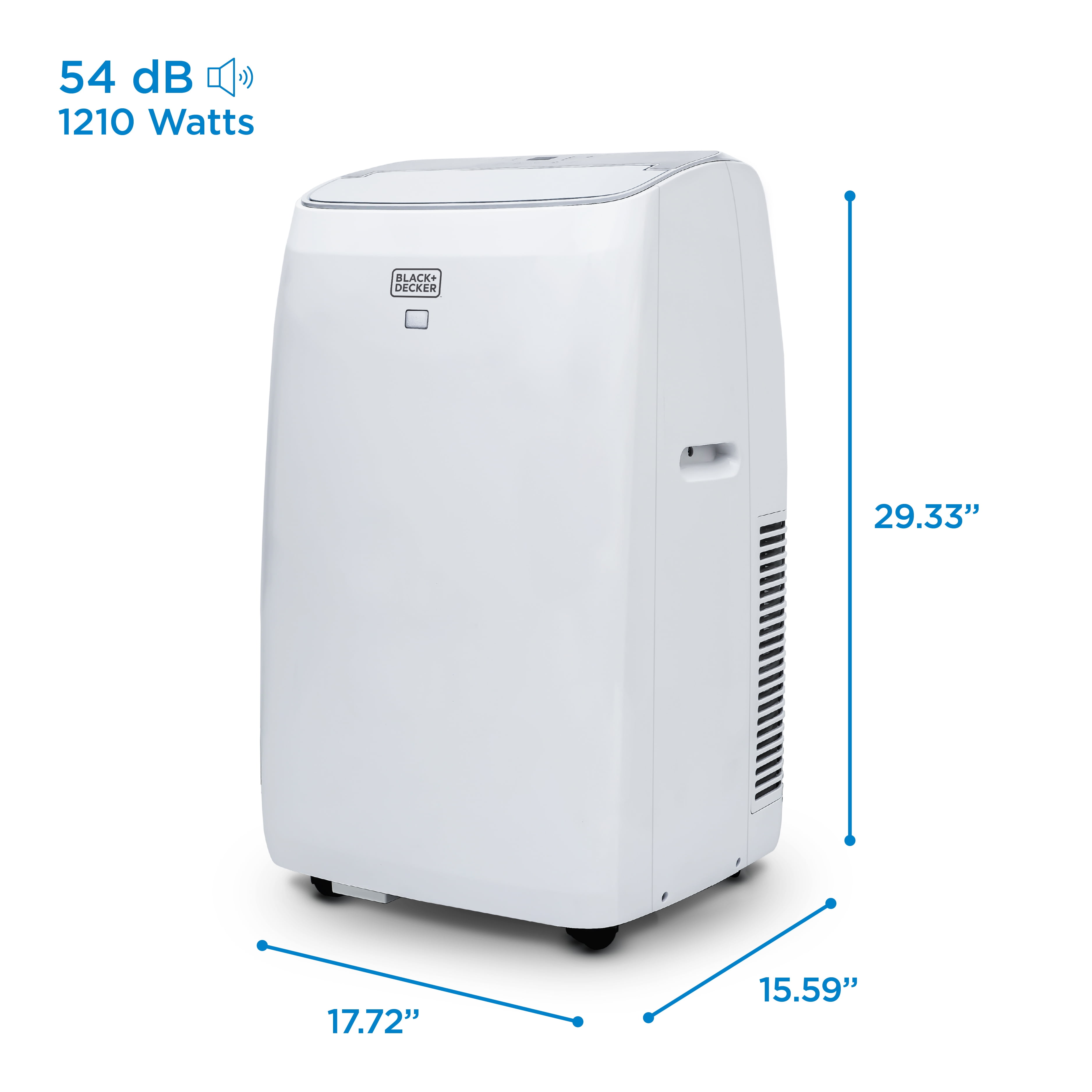BLACK+DECKER BPT10WTB Portable Air Conditioner, 10,000 BTU SACC/CEC (14,000 BTU ASHRAE) White