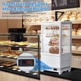 thumbnail image 2 of Countertop Refrigerator, 2.8 Cu.Ft. Pastry Display Case for Bakery with LED, Frost-Free, Sliding Door, Commercial Fridge Display Case for Cafe and Restaurant, 3-Tier Design, White, 2 of 7