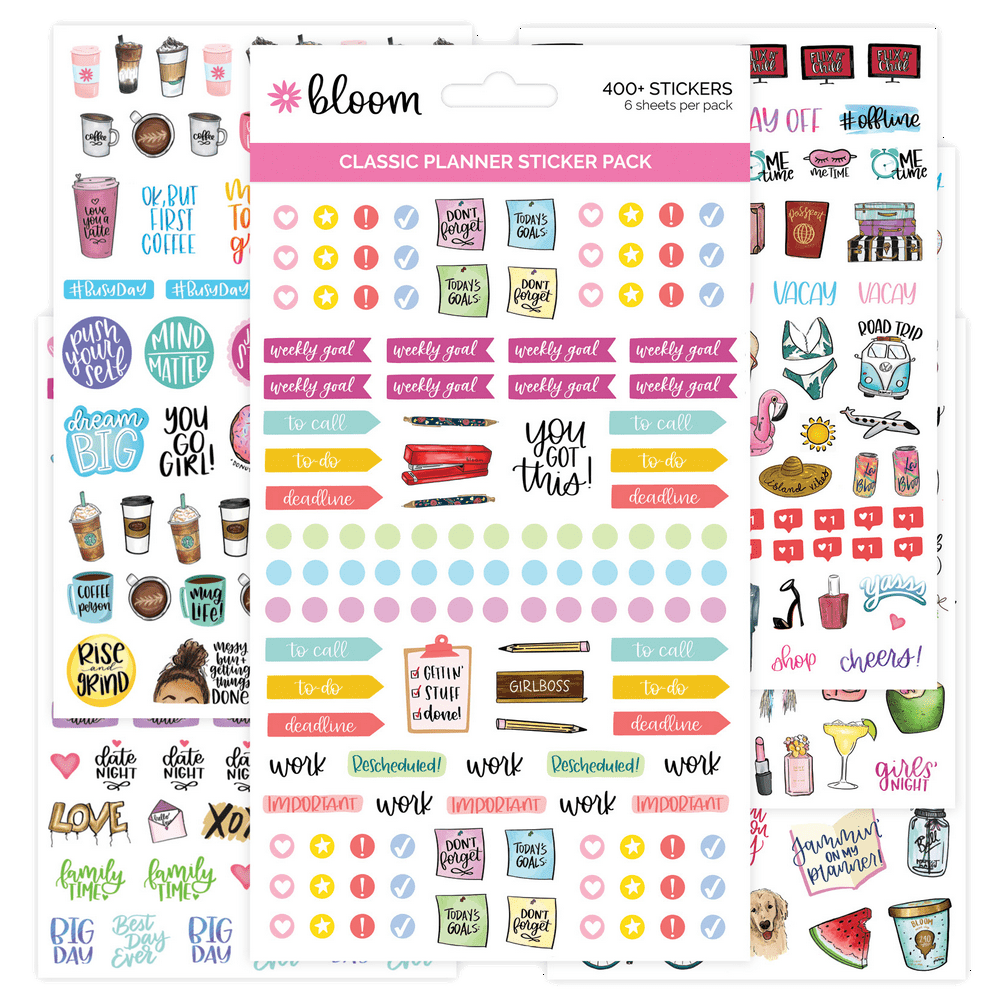 STICKER SHEETS, CLASSIC PLANNER STICKERS