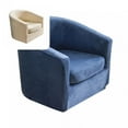 thumbnail image 1 of 1 Set Exquisite Seat Cushion Covers Wear-resistant Polyester Velvet Plush Club Chair Cover for Home, 1 of 8