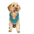 thumbnail image 3 of Justice Pet Polyester Sherpa Snowflake Dog Hoodie, Turquoise, L, 3 of 6