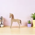 thumbnail image 4 of RENACLIPY Unfinished Khaki Wood Horse Figurine for DIY Animal Painting Crafts Rustic Decor and Hand Carved Ornament, 4 of 8