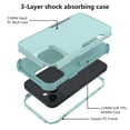 thumbnail image 3 of Mantto for iPhone 13 Case, Heavy Duty Shockproof Drop Protective Hybrid 3 Layer Full Body Rugged Military Grade Protection Hard PC Phone Cover For iPhone 13, Green, 3 of 5