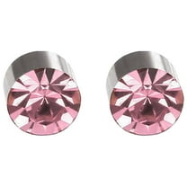 Trendy Non Piercing Earrings for Women Men Punk Simple Round Diamond Rhinestone Stud Earrings Therapeutic Jewelry Gift