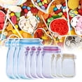 thumbnail image 4 of Sealing Zipper Bag Reusable Portable Food Saver Storage Bags Snack Zip Lock Bags(#3 3pcs L 4pcs m 3pcs S ), 4 of 4