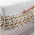 thumbnail image 2 of Woodsy Bed Skirt, Autumn Season Elements on a Plain Background, Elastic Bedskirt Dust Ruffle Wrap Around for Bedding Decor, 4 Sizes, Brown Cream Dark Peach, by Ambesonne, 2 of 2