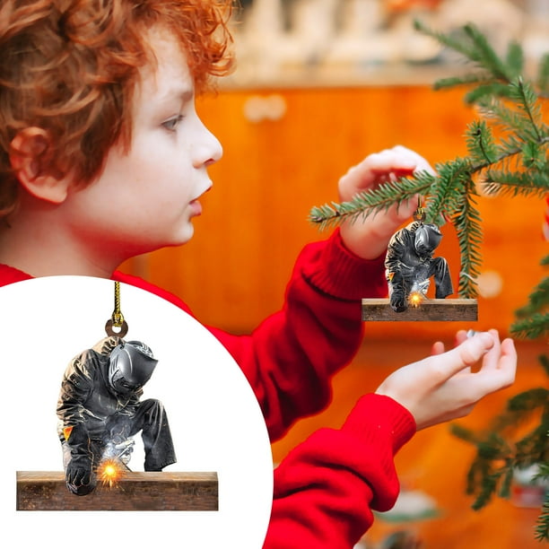 Xihbxyly Artículos En Liquidación Adornos Navideños Colgante Árbol de Navidad Personalidad Soldador Diy Colgante