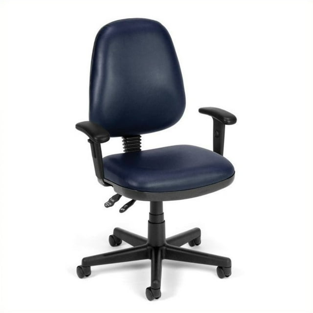Scranton Chaise de Bureau & Co Ordinateur avec Bras en Marine